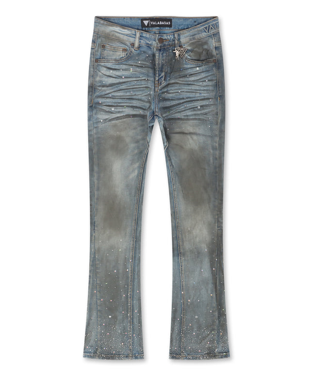 Valabasas Astonish Stacked Jeans - Dirty Blue