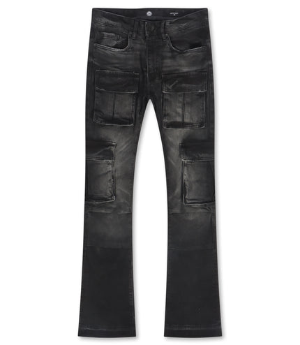 Jordan Craig Cargo Stacked Jean - Black