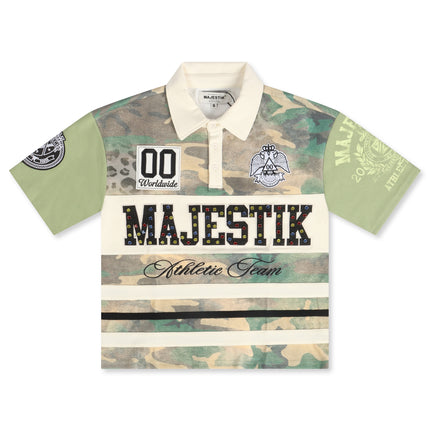 Majestik Pique Cut and Sewn Polo - Olive Camo
