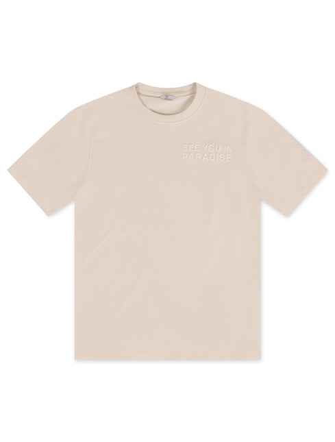 Jordan Craig Paradise Block Letter Tee - Bone - Denim Exchange 