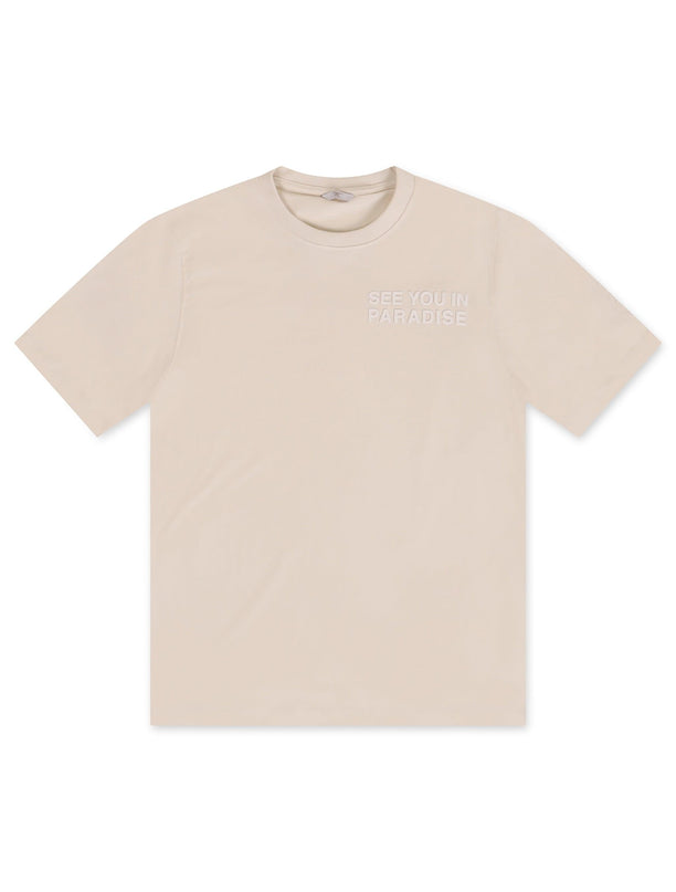 Jordan Craig Paradise Block Letter Tee - Bone - Denim Exchange 