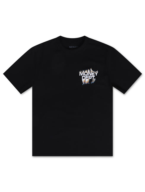 Money Dept. Flames Tee - Black/White