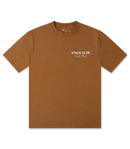 Stack Club Cash Flow Tee - Brown/Cream