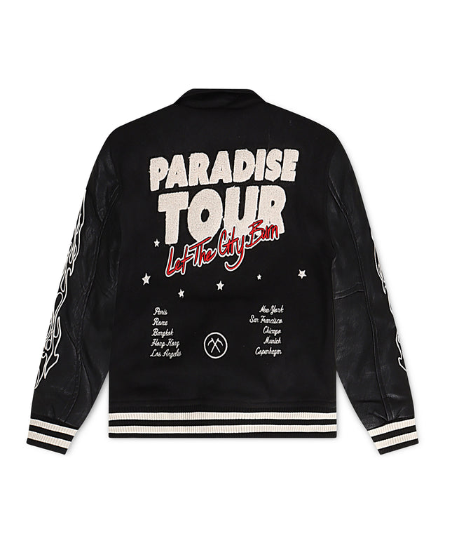 Chaqueta universitaria Jordan Craig Paradise para niños, color negro