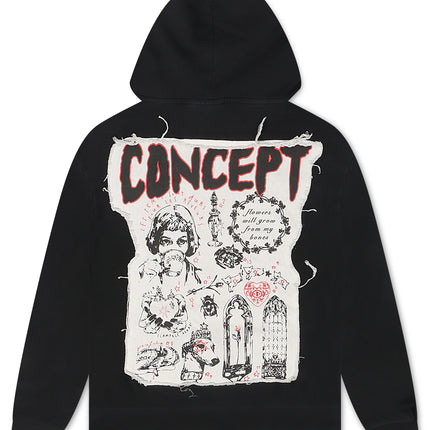 Concept LA Flowers Hoodie - Black