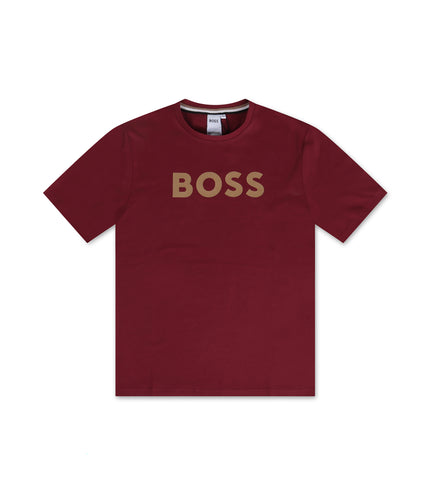 Boss Kids Logo Tee - Burgundy