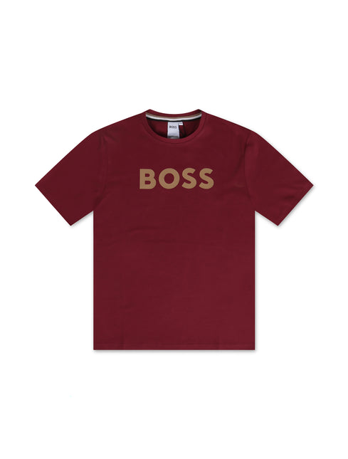 Boss Kids Logo Tee - Burgundy