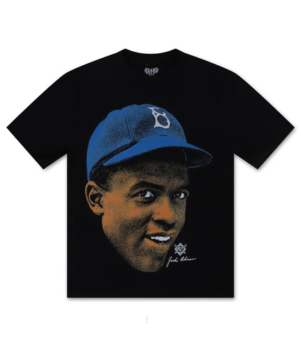 STARGAZING JACKIE ROBINSON BROOKLYN DODGERS TEE - BLACK STARGAZING