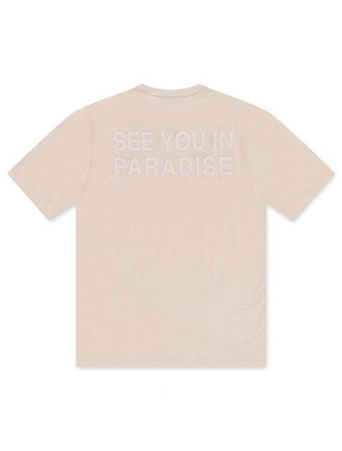 Jordan Craig Paradise Block Letter Tee - Bone - Denim Exchange 