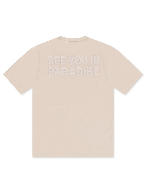 Jordan Craig Paradise Block Letter Tee - Bone - Denim Exchange 