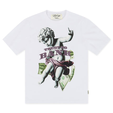 Bkys Bank Oversized Tee - White - Denim Exchange 