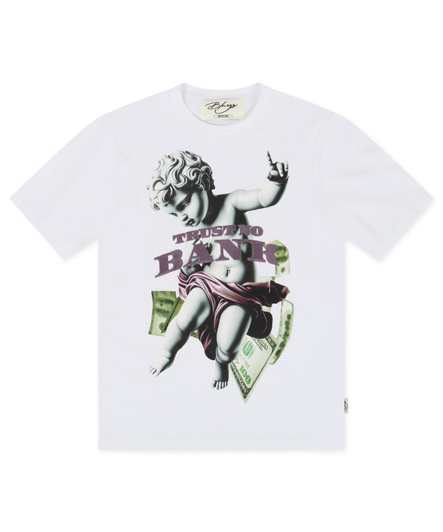 Bkys Bank Oversized Tee - White - Denim Exchange