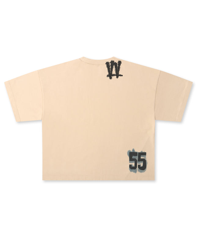 Valabasas NO.5 Boxy Oversized Tee - Beige