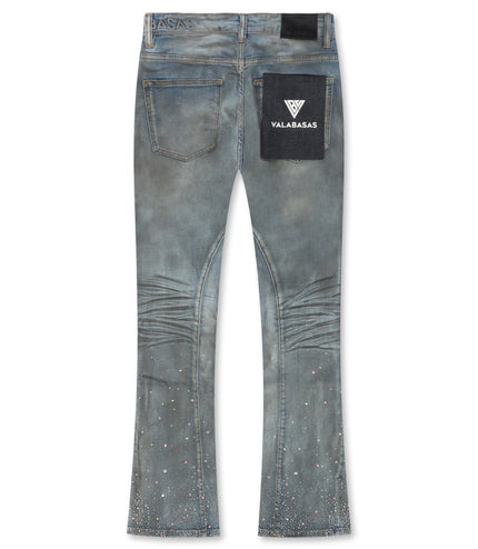 Valabasas Astonish Stacked Jeans - Dirty Blue