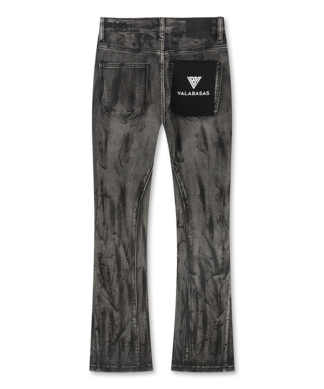 Valabasas Astonish Stacked Jeans - Black/Grey