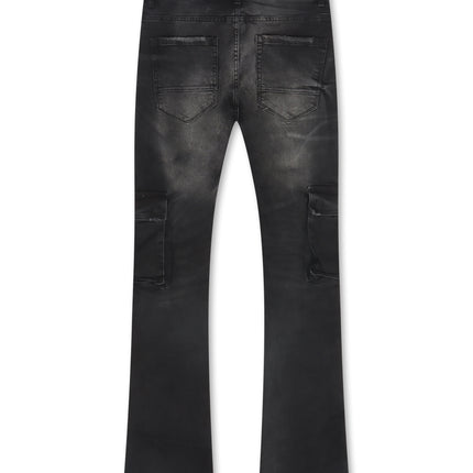 Jordan Craig Cargo Stacked Jean - Black