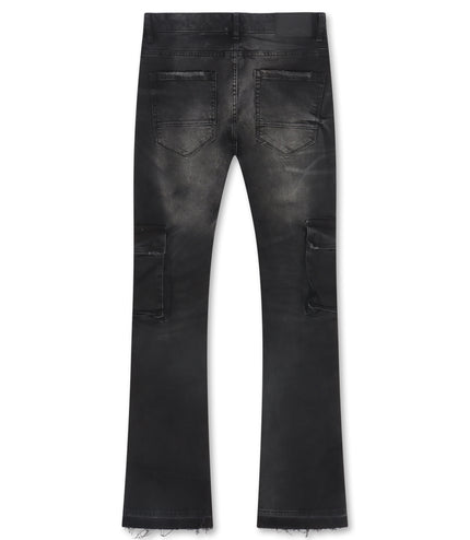 Jordan Craig Cargo Stacked Jean - Black