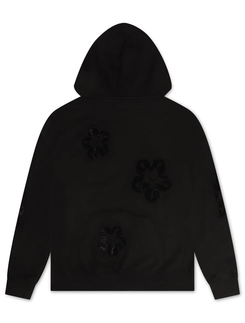 Roku Studio Rhinestone Tear Drip Oversized Hoodie - Black