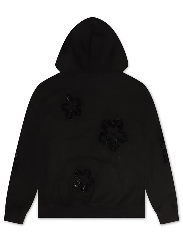 Roku Studio Rhinestone Tear Drip Oversized Hoodie - Black