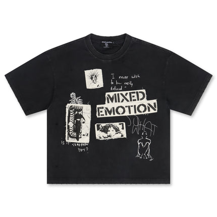 Mixed Emotion Stamped Tee - Black