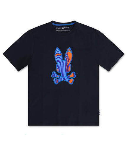 Psycho Bunny Nevada Graphic Tee - Navy - Denim Exchange 