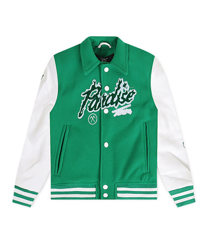 Jordan Craig Kids Paradise Varsity Jacket - Green