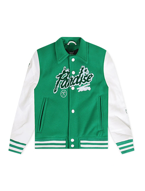 Jordan Craig Kids Paradise Varsity Jacket - Green