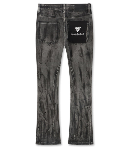 Valabasas Astonish Stacked Jeans - Black/Grey