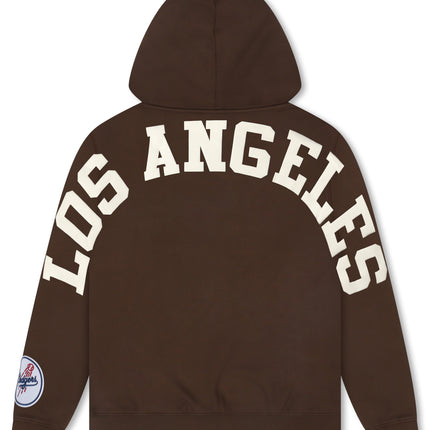 Pro Standard La Dodgers Wingspan Drop Shoulder Hoodie - Brown