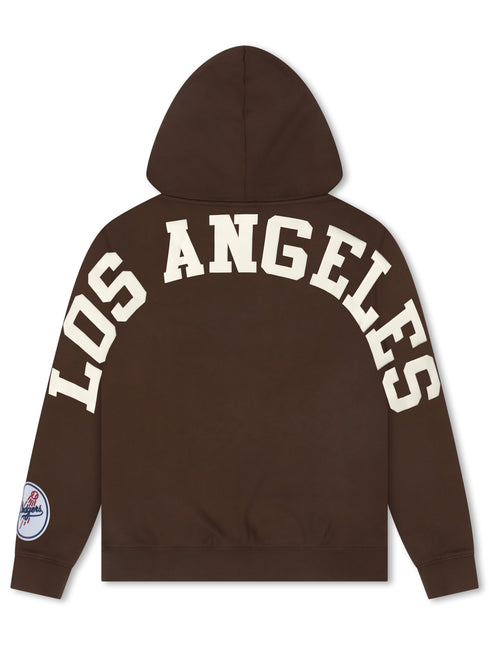 Pro Standard La Dodgers Wingspan Drop Shoulder Hoodie - Brown