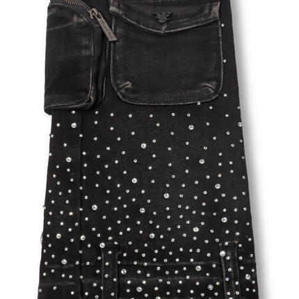 Vicious Denim All Over Rhinestone Jeans - Black