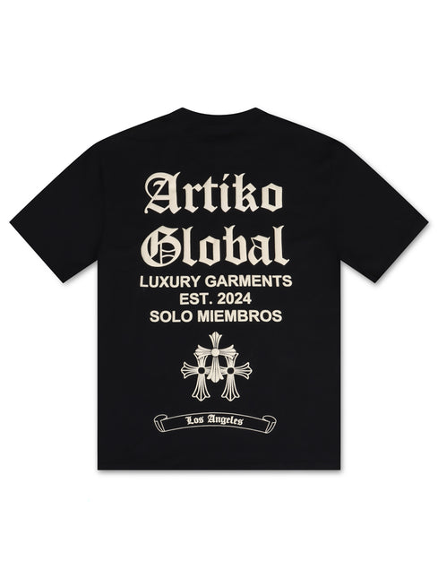 Artiko Art Dealer Tee - Black/Cream