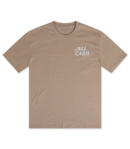 All Cash Make Dinero Not Amigos Tee - Beige/White