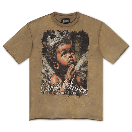YRBZ Saints & Sinners Cropped Tee - Olive