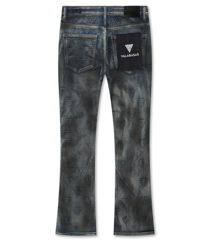 Valabasas Tagged Stacked Denim - Dirty Blue