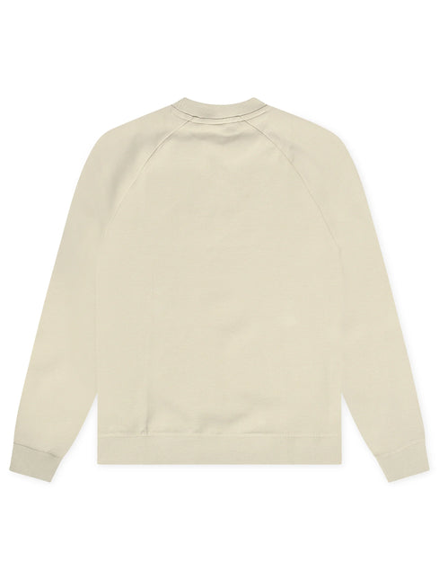 Light sage Boss Green Salbo crewneck sweatshirt featuring raglan sleeves, ribbed trim, and a smooth cotton finish.