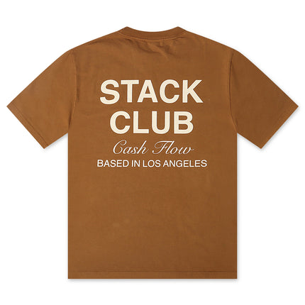 Stack Club Cash Flow Heavyweight Tee - Brown/Cream - denim exchange