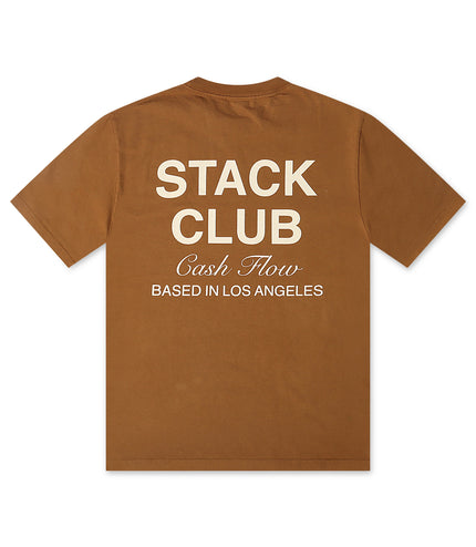 Stack Club Cash Flow Tee - Brown/Cream