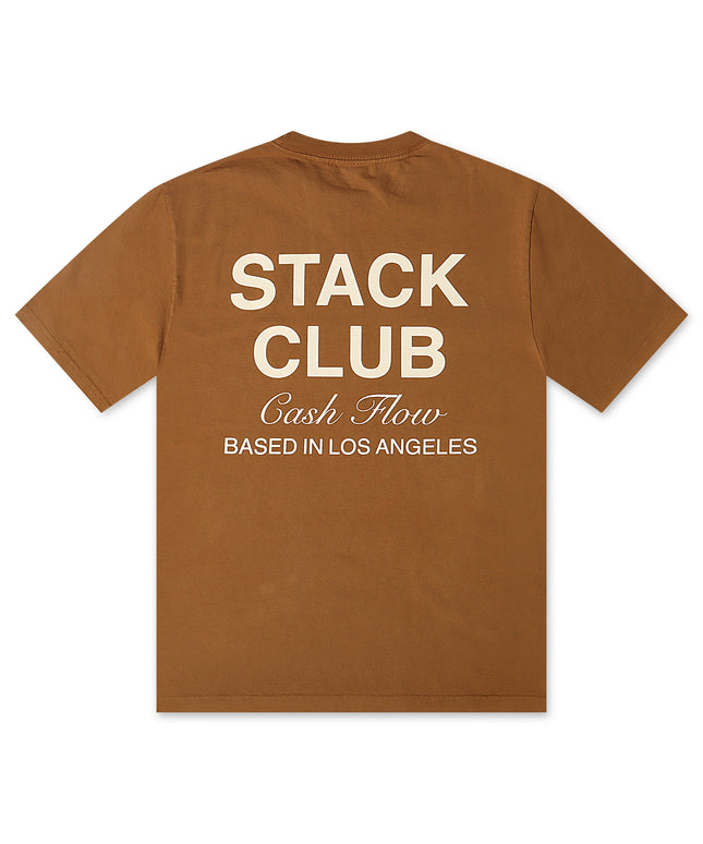 Stack Club Cash Flow Heavyweight Tee - Brown/Cream