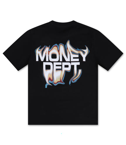 Money Dept. Flames Tee - Black/White