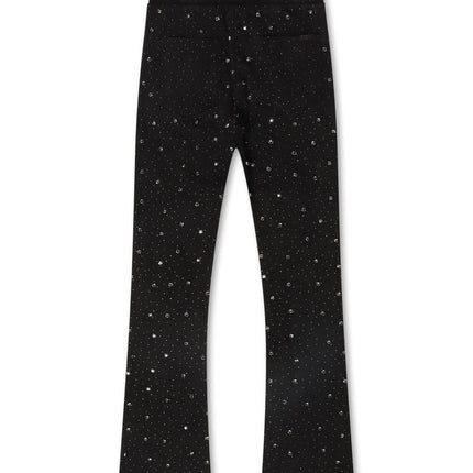 Rebel Denim Diamond Stacked Sweatpants - Ash Black - denim exchange