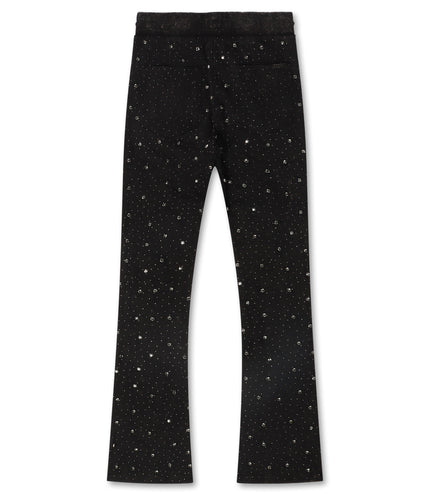 Rebel Denim Diamond Stacked Sweatpants - Ash Black