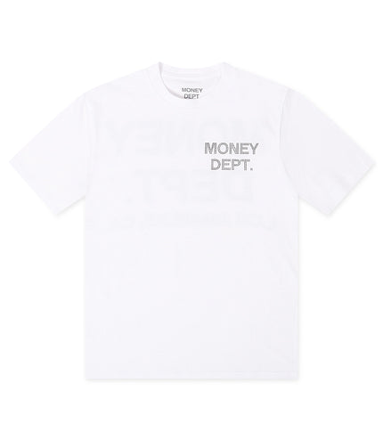 Money Dept. Rhinestone Tee - White/Black