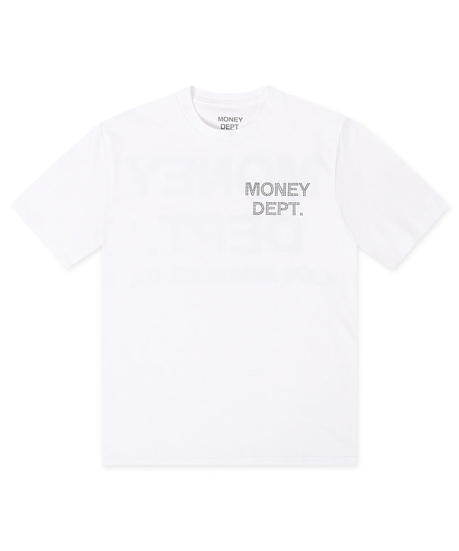 Money Dept. Rhinestone Tee - White/Black