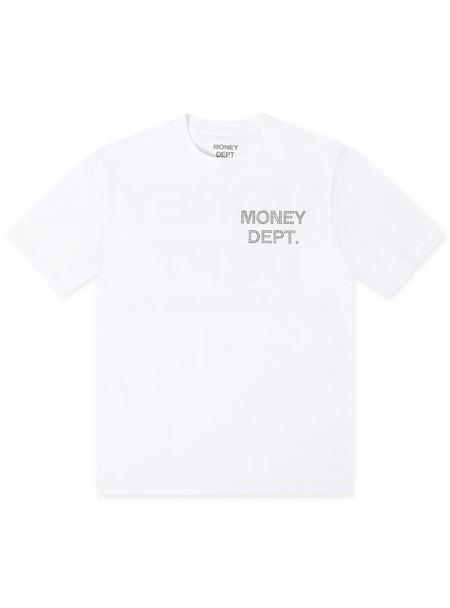 Money Dept. Rhinestone Tee - White/Black