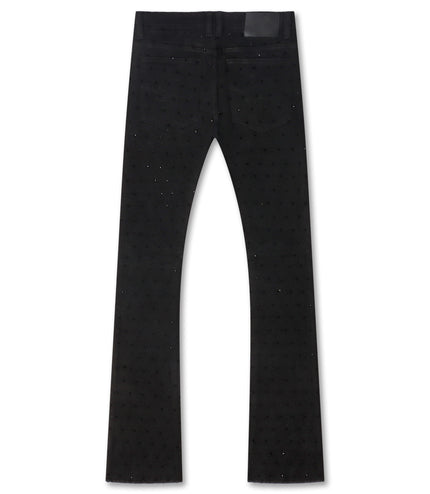 Frost Originals All Over Rhinestone Stacked Jean - Black