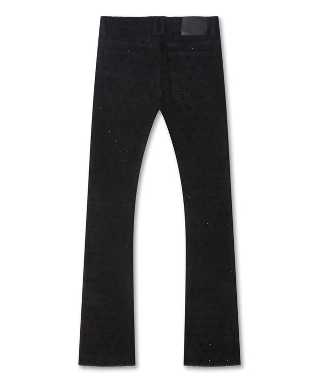 Frost Originals All Over Rhinestone Stacked Jean - Black