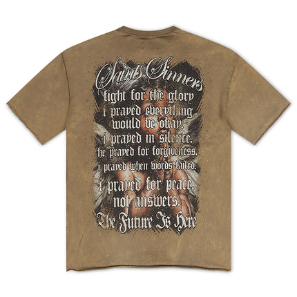 YRBZ Saints & Sinners Cropped Tee - Olive