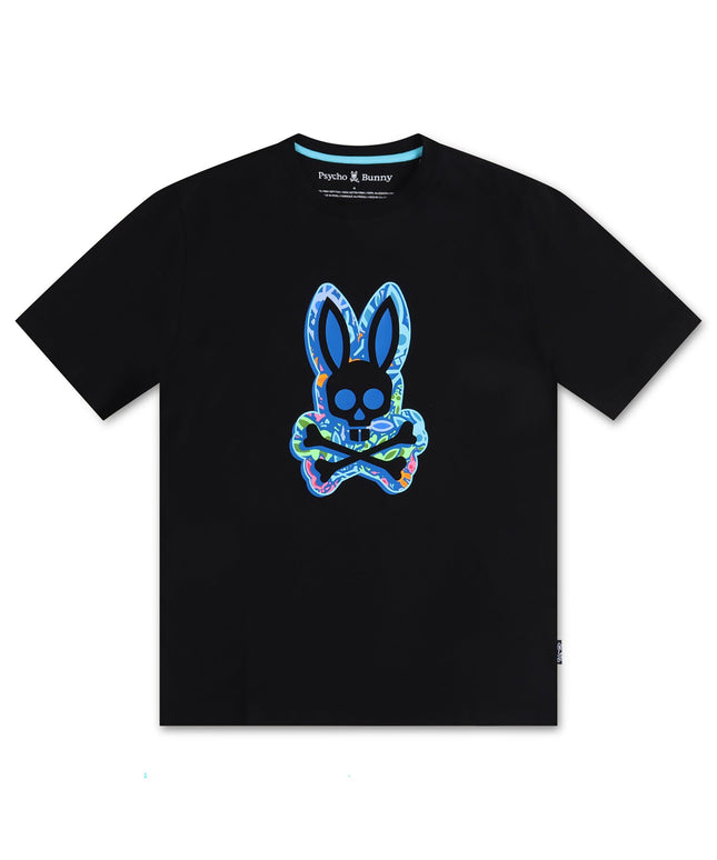 Psycho Bunny Clifton Graphic Tee - Black - Denim Exchange 