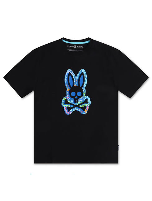 Psycho Bunny Clifton Graphic Tee - Black - Denim Exchange 